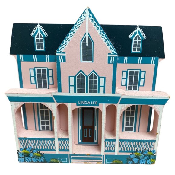 Shelia’s 1993 Linda Lee Cape May Pink House Shelf Sitter - Picture 2 of 6
